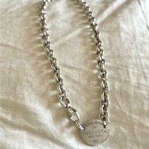 Tiffany & Co Oval Tag Necklace